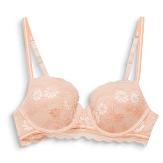 Soutien Gorge Ouatiné À Armatures En Dentelle Bicolore