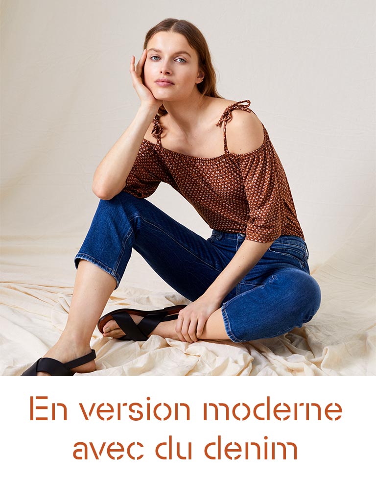 En version moderne avec du denim