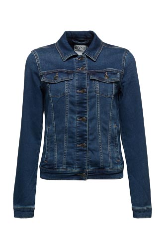 Veste En Jean En Matière Jogging Effet Denim Toute Douce