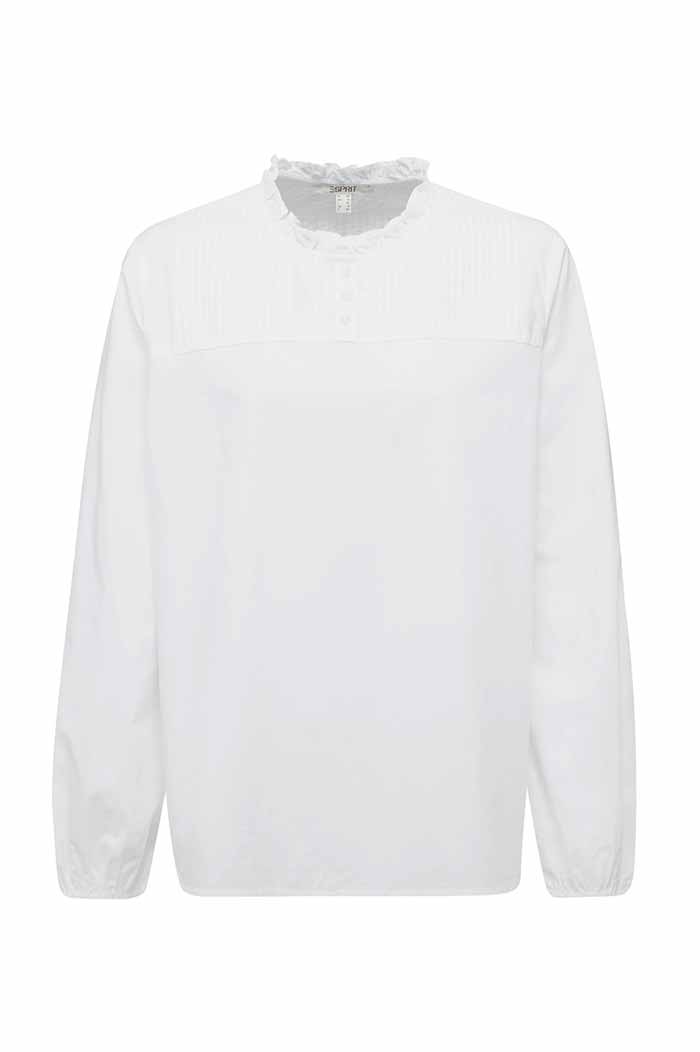 Blouse Animée De Nervures 100 Coton Bio