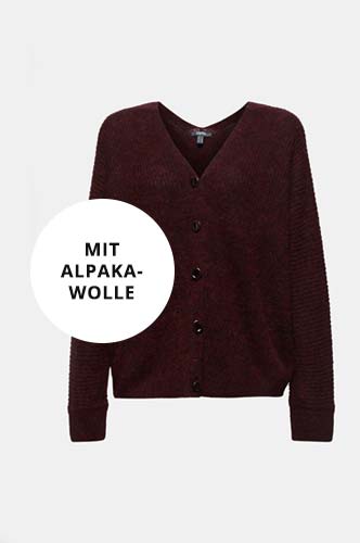 Ripp Cardigan Mit Alpaka