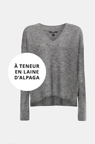 À Teneur En Alpaga Le Pull Over À Encolure En V