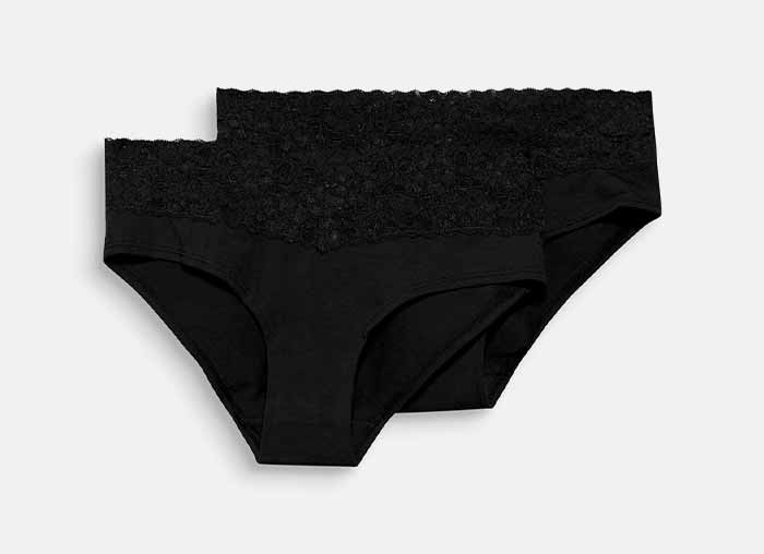 Lot De Deux Shortys Taille Basse À Taille En Dentelle