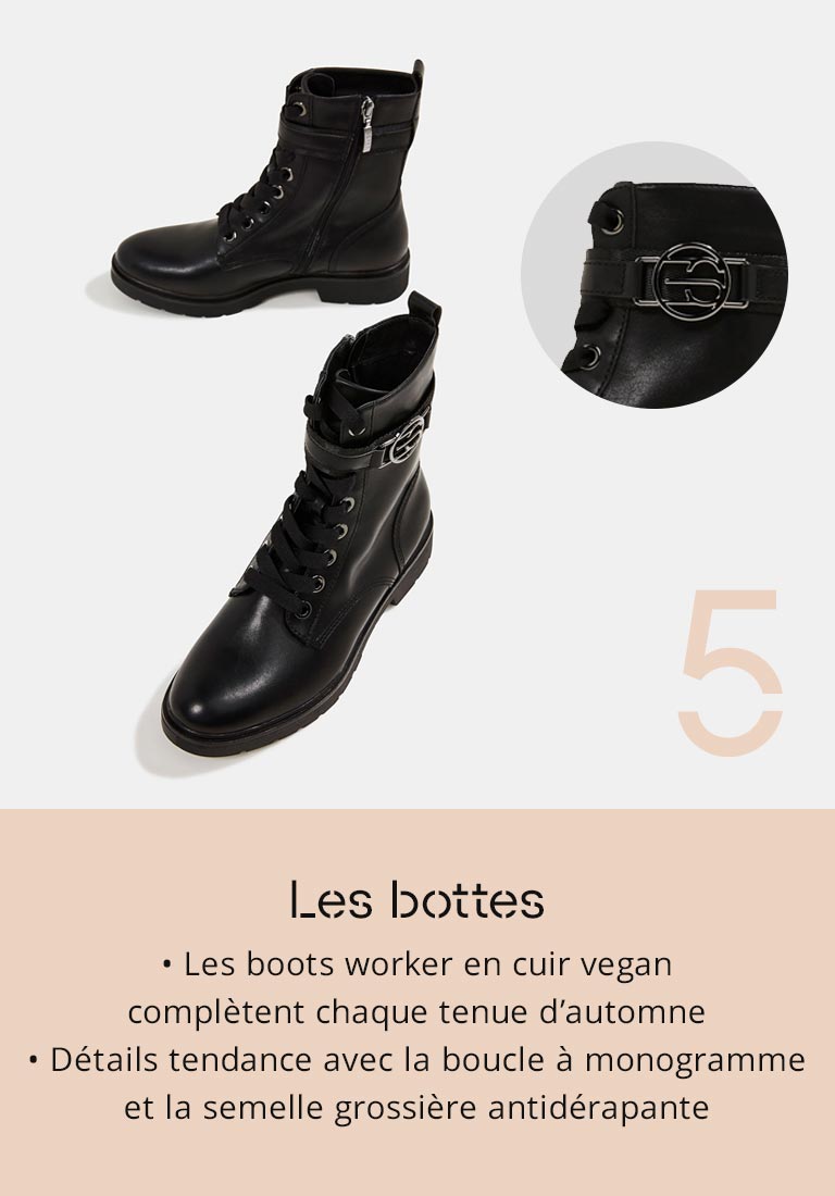 Bottes De Style Worker En Similicuir