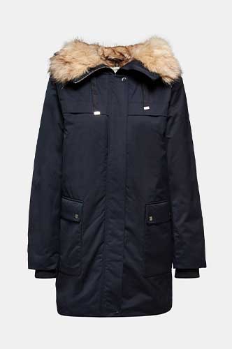 Parka À Capuche Ornée De Fourrure Synthétique