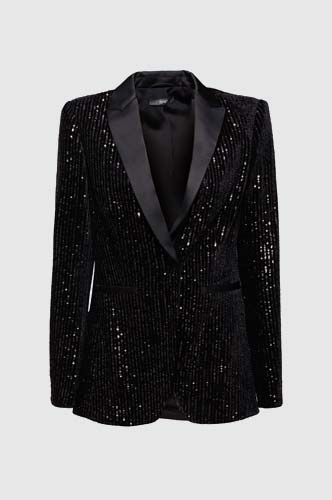 Veste De Tailleur En Velours À Paillettes