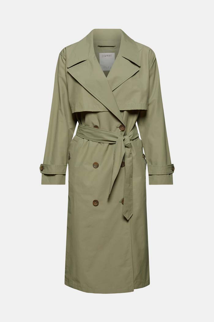 Trench Coat Long À Teneur En Coton Biologique