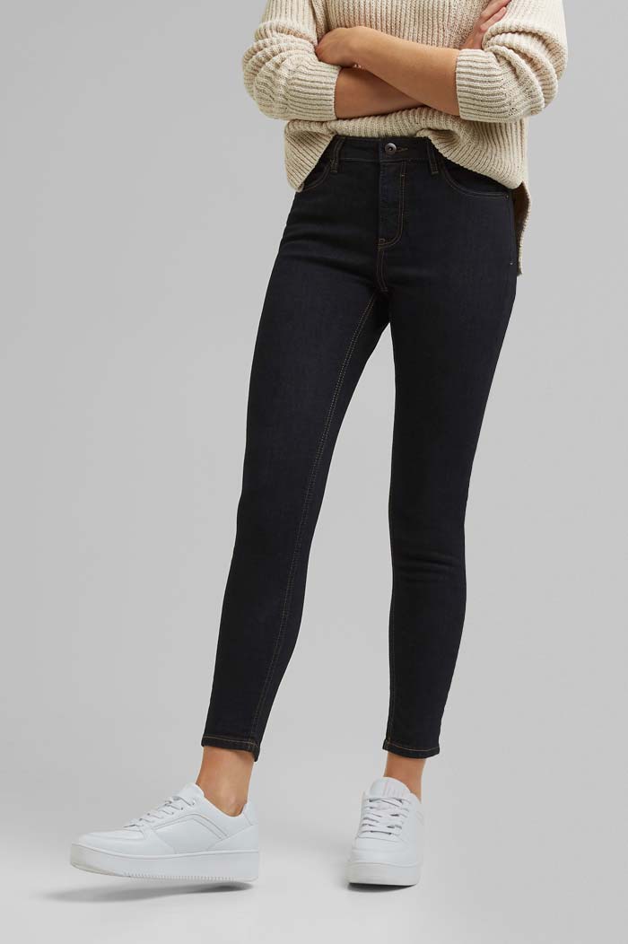 Stretch Jeans Mit Washed Out Effekten