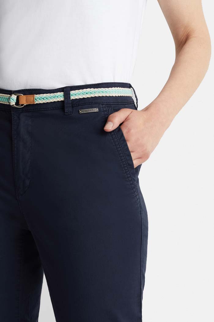 Stretch Chino Mit Flecht Gürtel