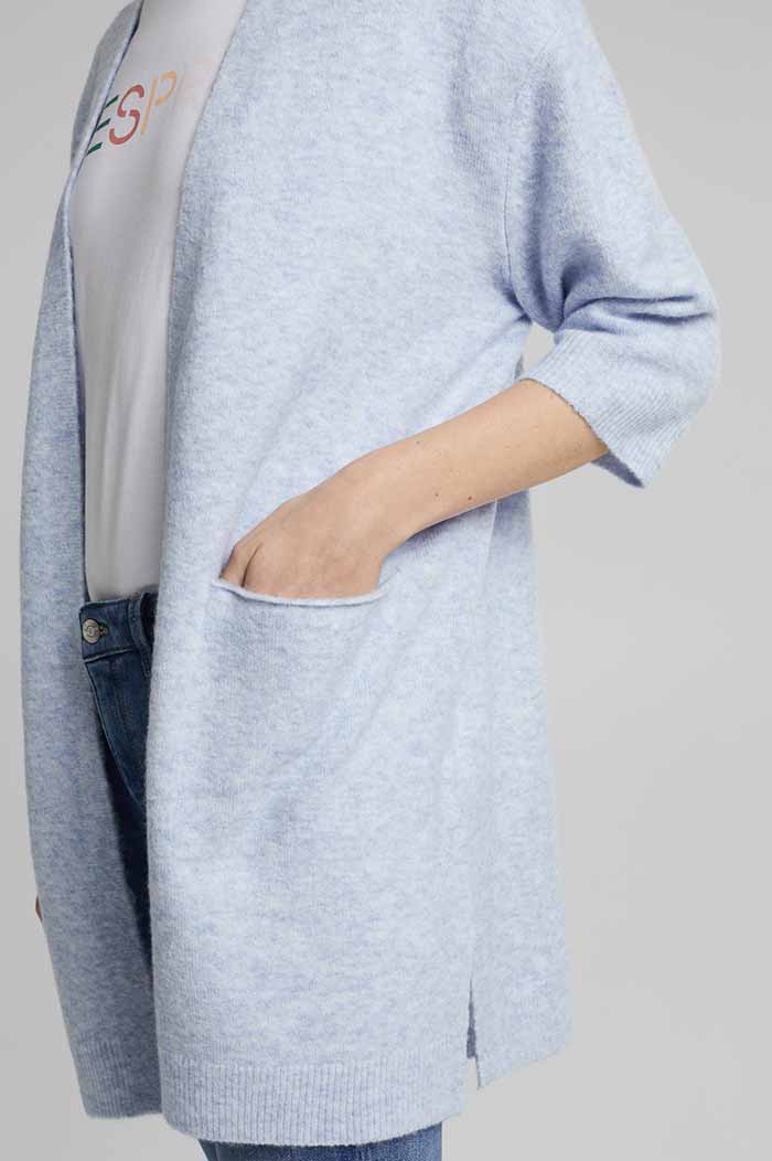 À Teneur En Laine Et Alpaga Cardigan Long