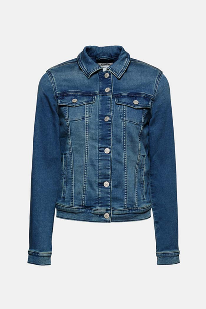 Veste En Jean En Matière Jogging Effet Denim Toute Douce