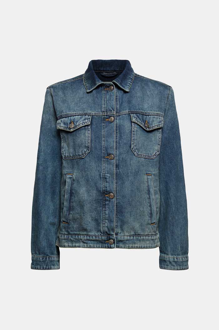 Veste En Jean De Coupe Boyfriend Coton Bio