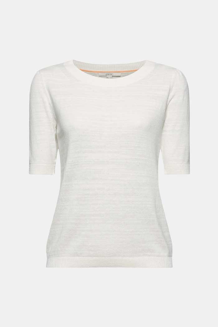 Lin Et Coton Biologique T Shirt En Maille