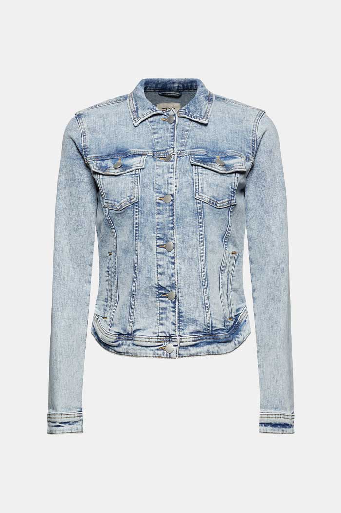 Veste En Jean Au Look Usé Coton Biologique