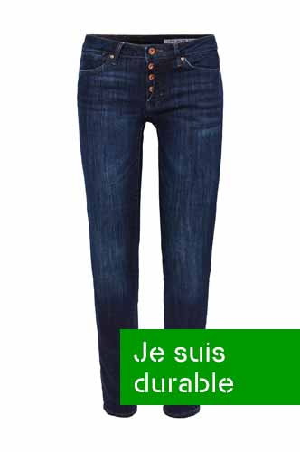 Jean Stretch À Patte De Boutonnage Et Teneur En Coton Bio