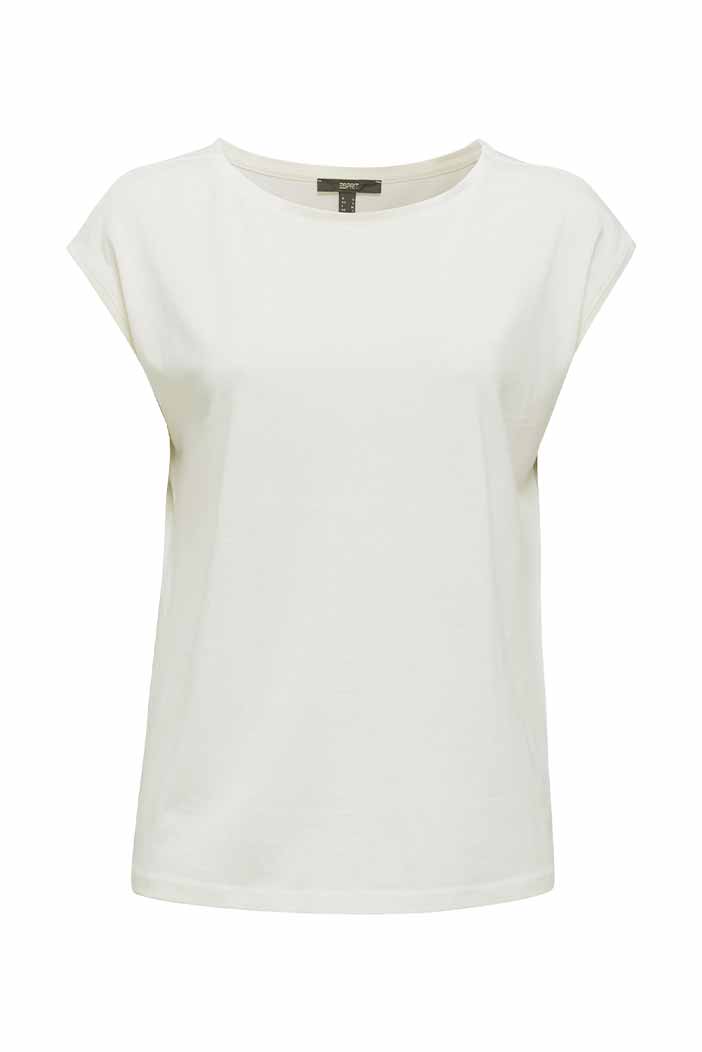 Basic Shirt Mit Satin Blenden