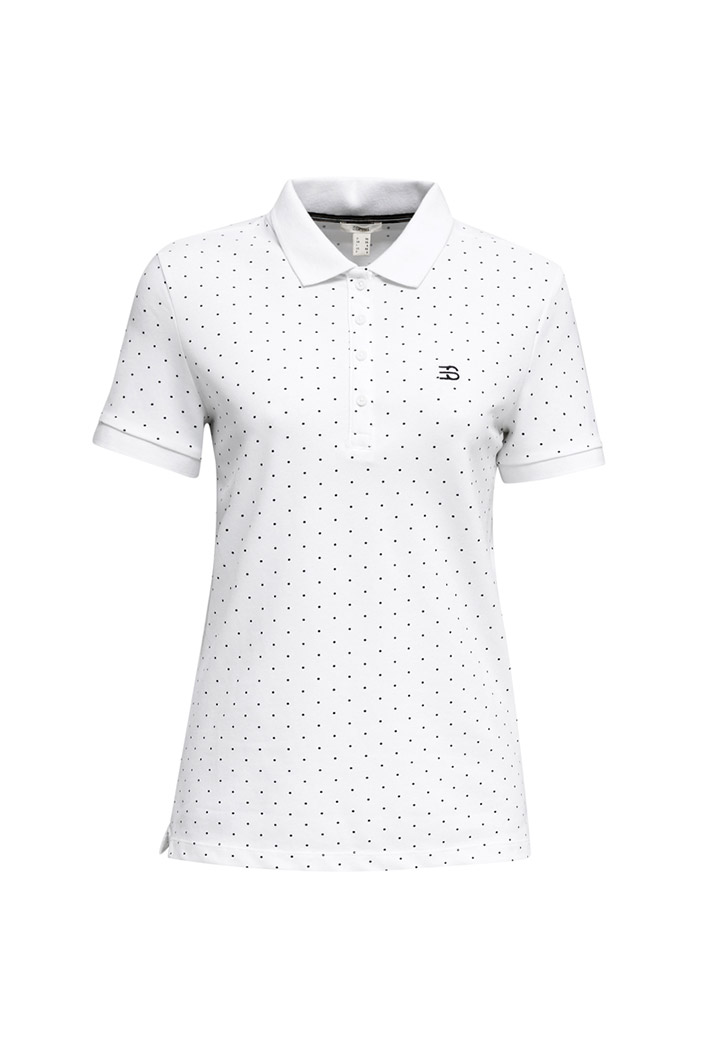 Piqué Polo Mit Punkte Print