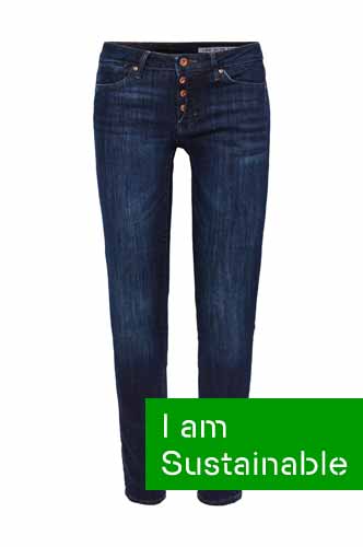 Stretch Jeans Mit Knopfleiste Und Organic Cotton