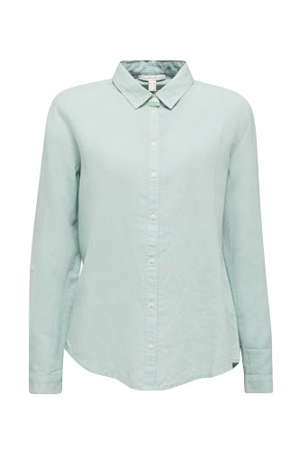 En Lin Mélangé La Blouse Au Look Basique